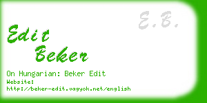 edit beker business card